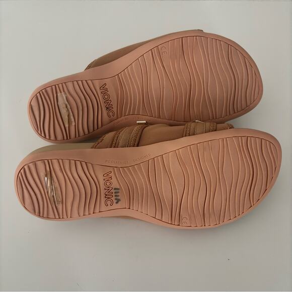 Vionic Rest Sarah Adjustable Slide Sandals Orthotic Arch Support Rose Women’s 12 - Picture 6 of 8